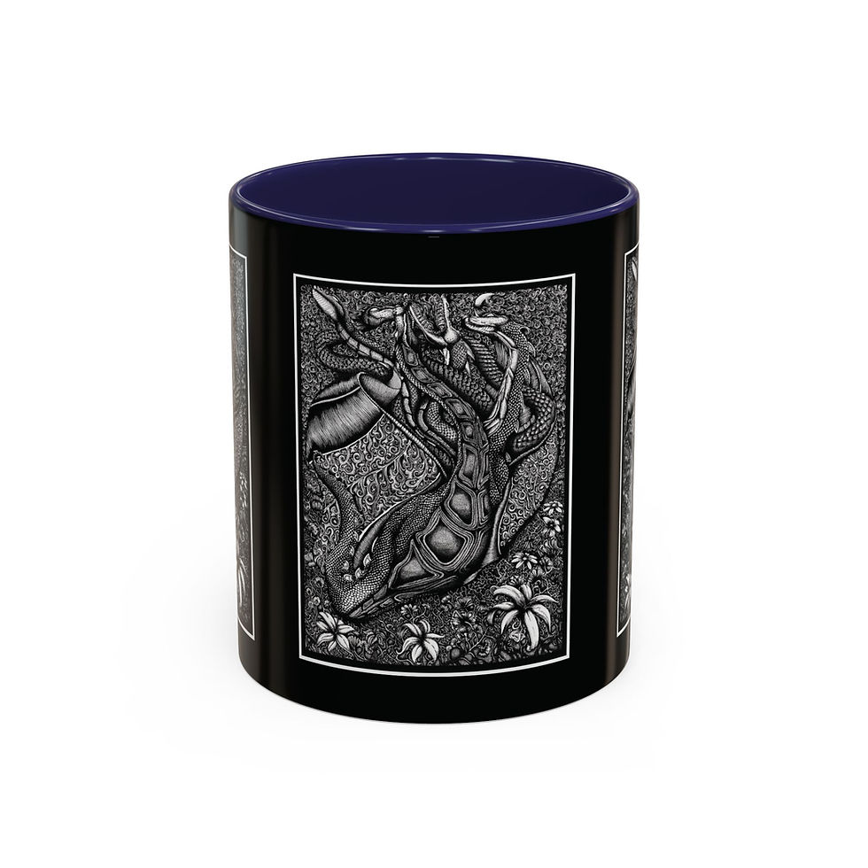 Thumbnail: Ceramic mug cup with catieartworks design 
