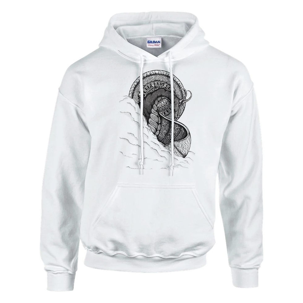 Unisex Hoodie with Peace Dragon design by Catieartworks