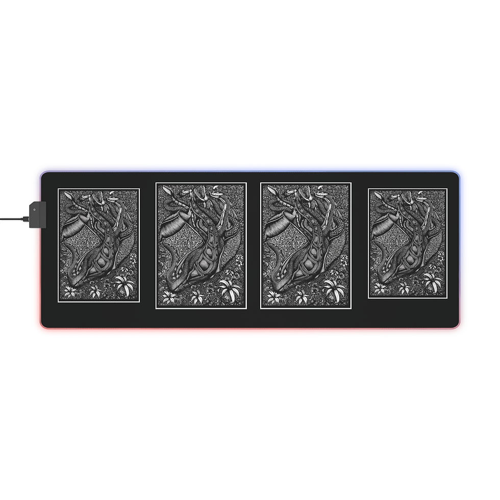 Thumbnail: LED Gaming Mouse Pad with catieartworks Peace Hydra design