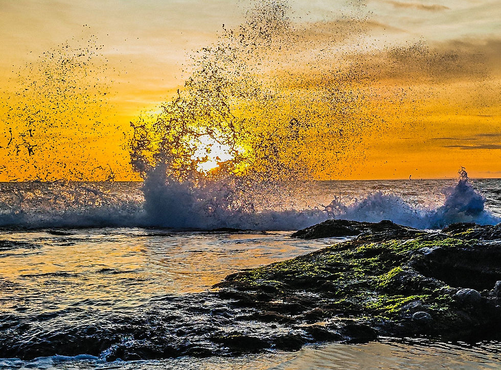 Waves and Tanah Lot Sunset