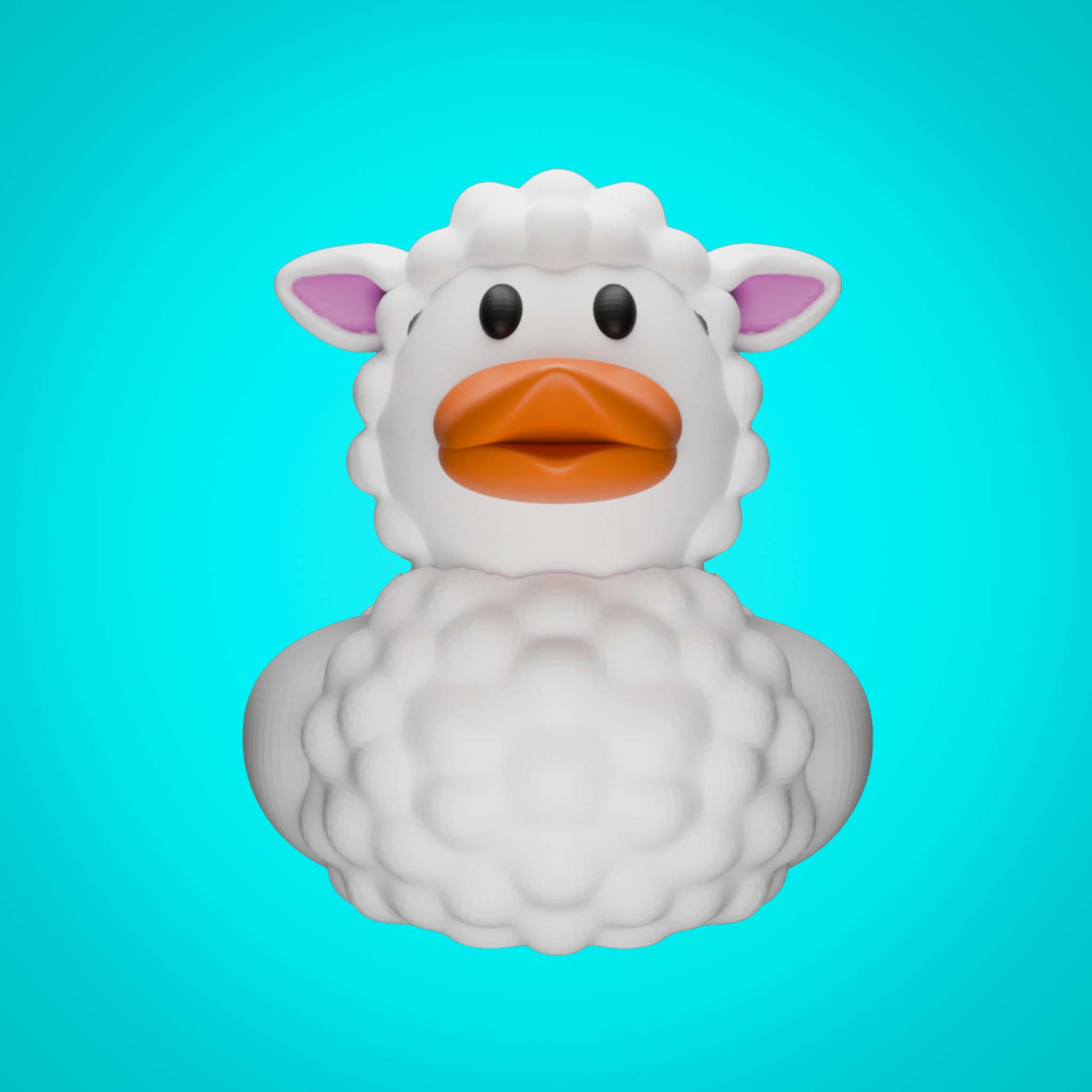 Lamb Duck, 3D Printed, PETG Plastic