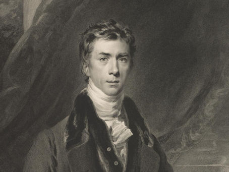 Black and white image of Lord Henry Peter Brougham by William Walker formerly posed and dressed in formal attire