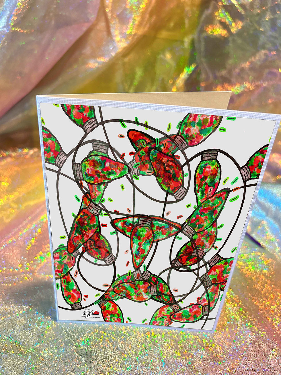 Thumbnail: 'Holiday Festive Lights' Greeting Card