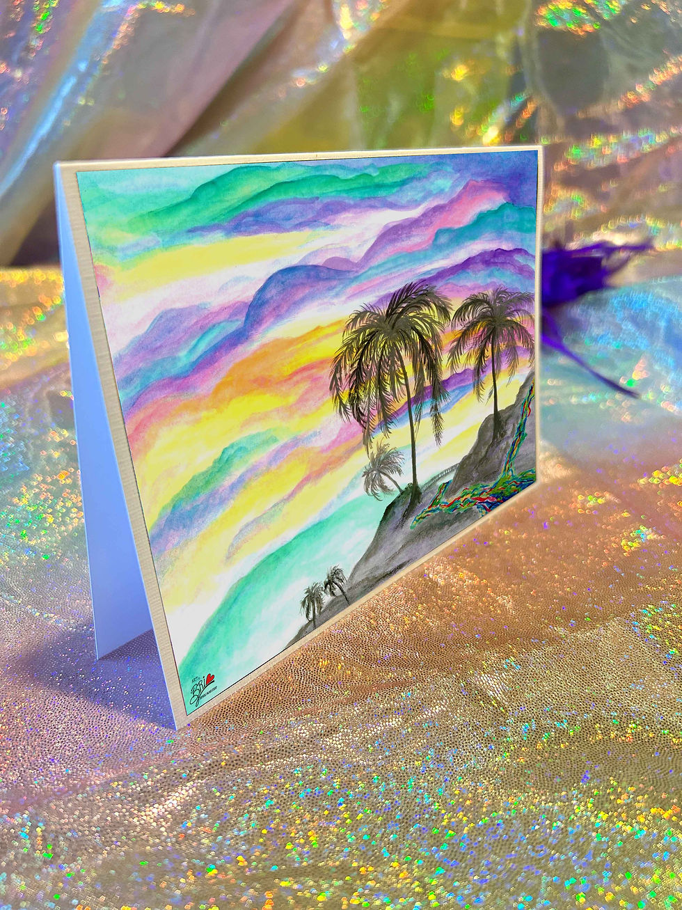 Thumbnail: 'Rainbow Falls' - Greeting Card