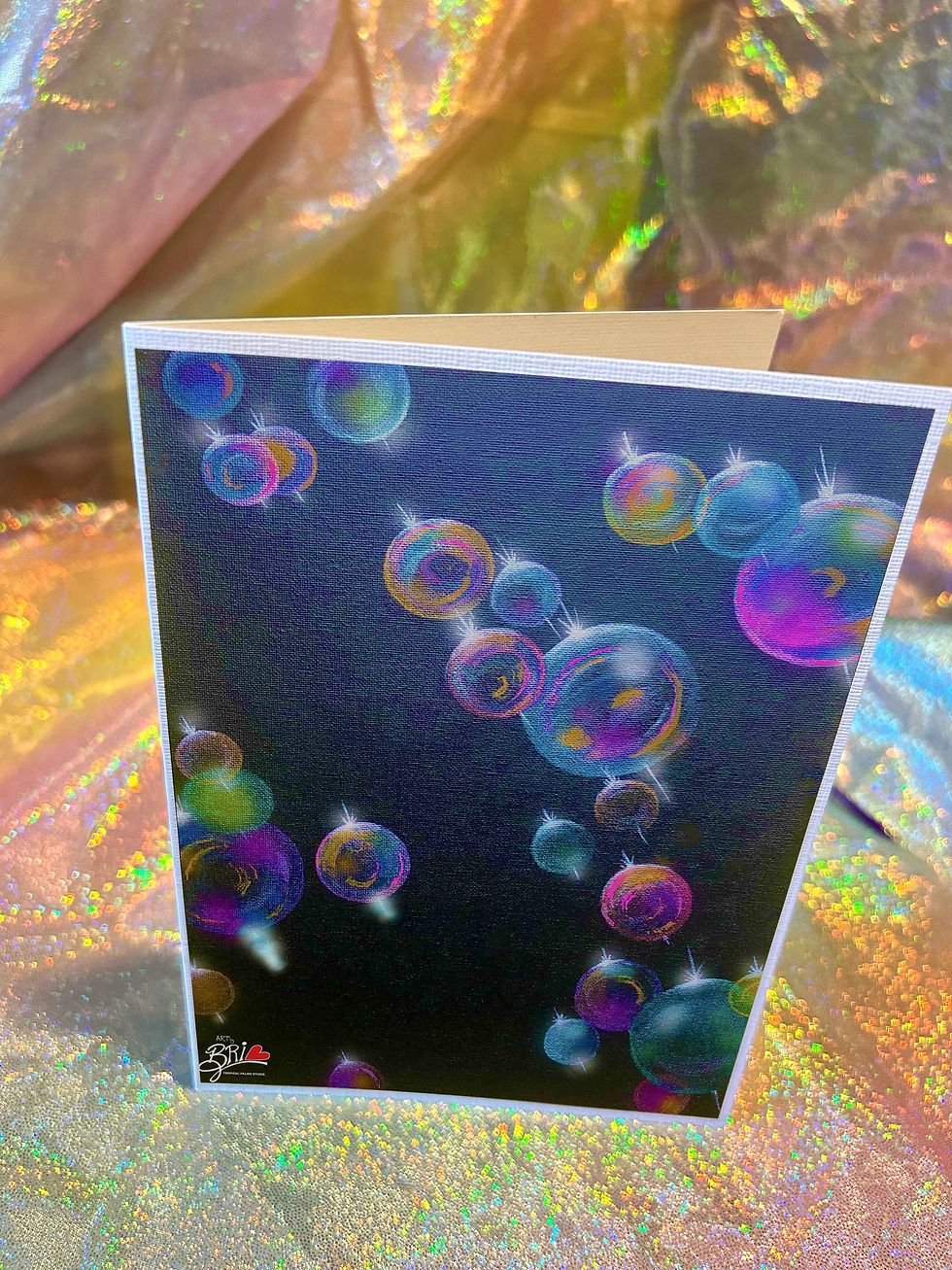 Thumbnail: 'Tropical Bubbles' - Greeting Card