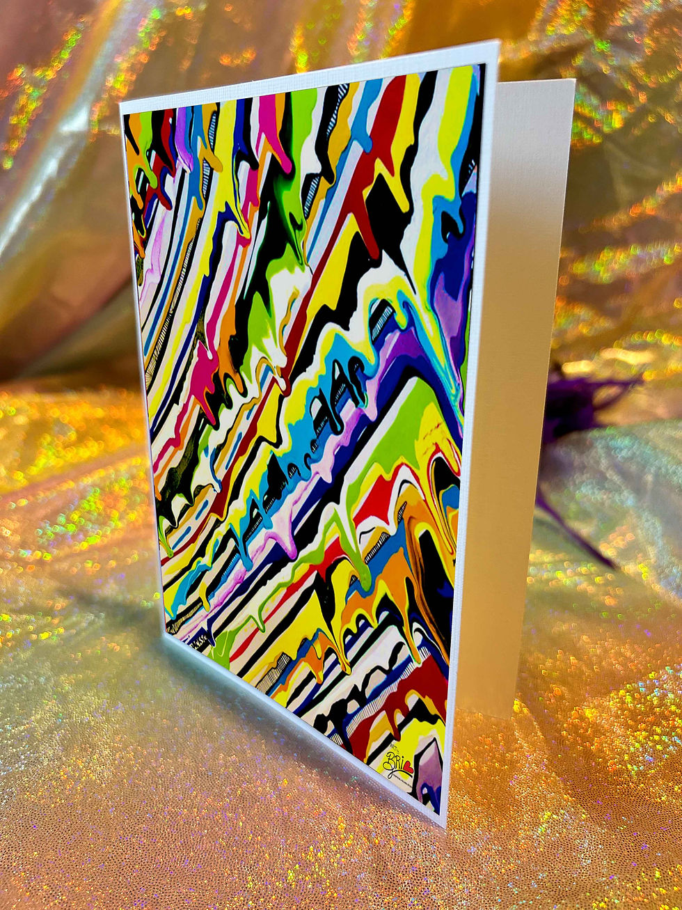 Thumbnail: 'Tropical Type Drip' - Greeting Card
