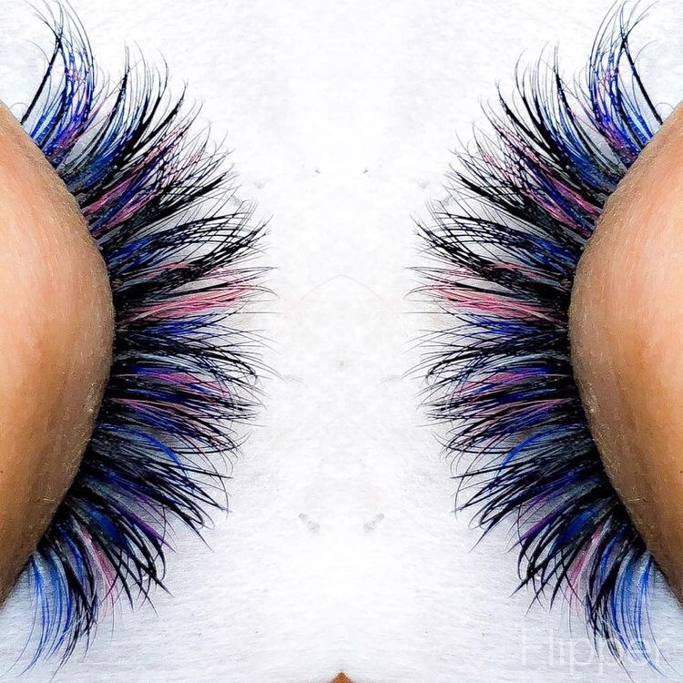 Схема омбре наращивание ресниц