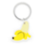 Neon banana acrylic cat tag. Laser-engraved contact information for high-contrast legibility.