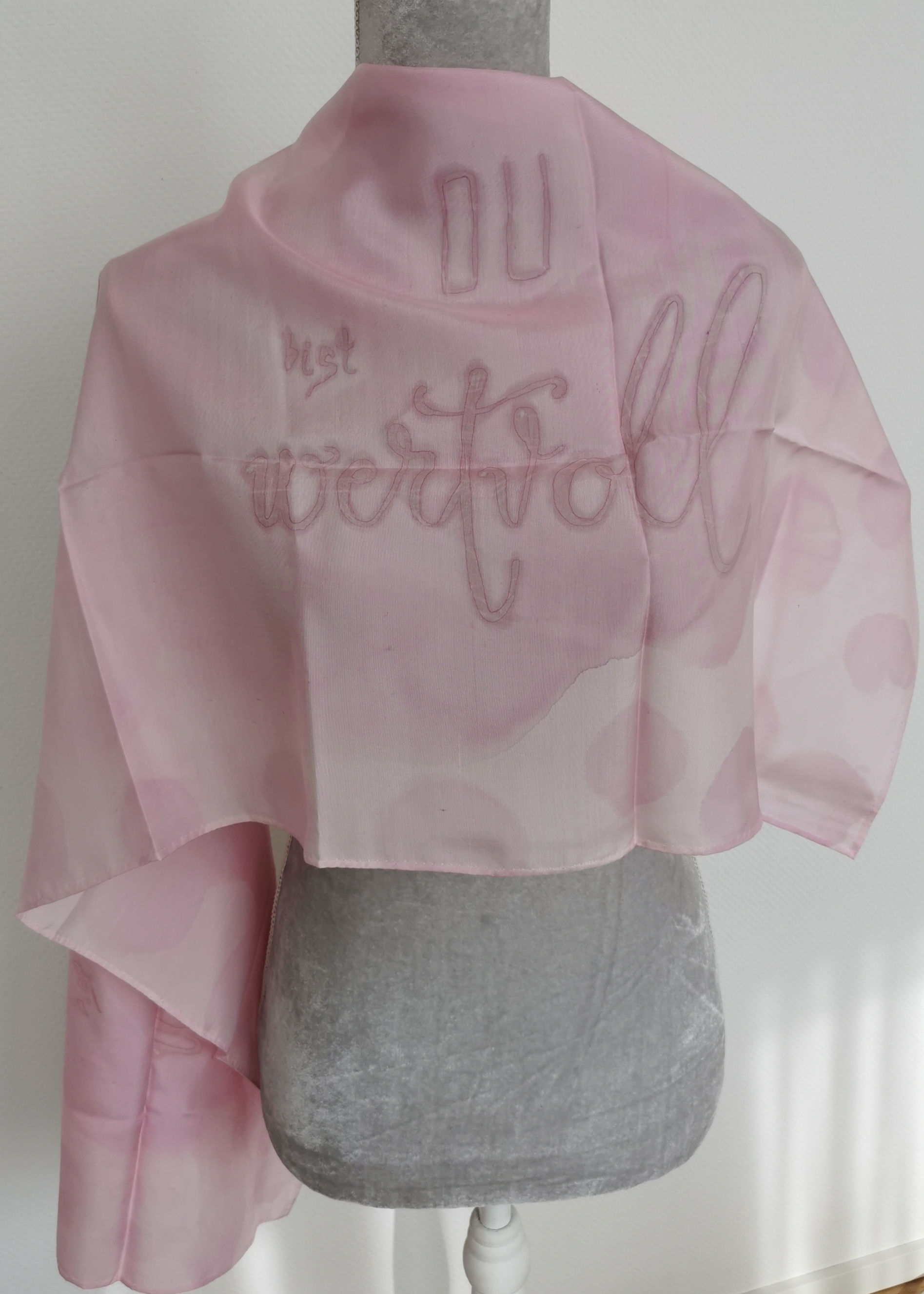 Seidenschal in Rosa 120x41cm