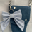 Thumbnail: Blue and white striped Bow-Dangle