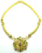 18k Diamond & Emerald Penant & Chain