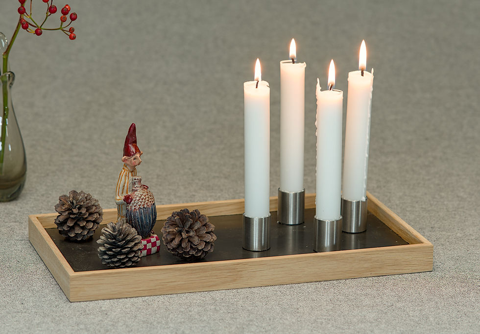 Thumbnail: Candle Tray - Oak/Stainless