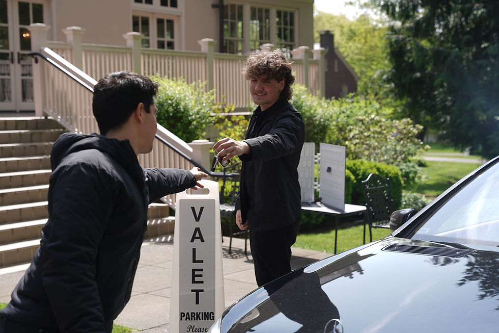 Providing valet service for a private dinner party!