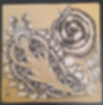 A Renaissance Zentangle tile with a nautical theme. Created by Pauline Herbert.