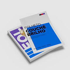 Imagem folheto em couche brilho
