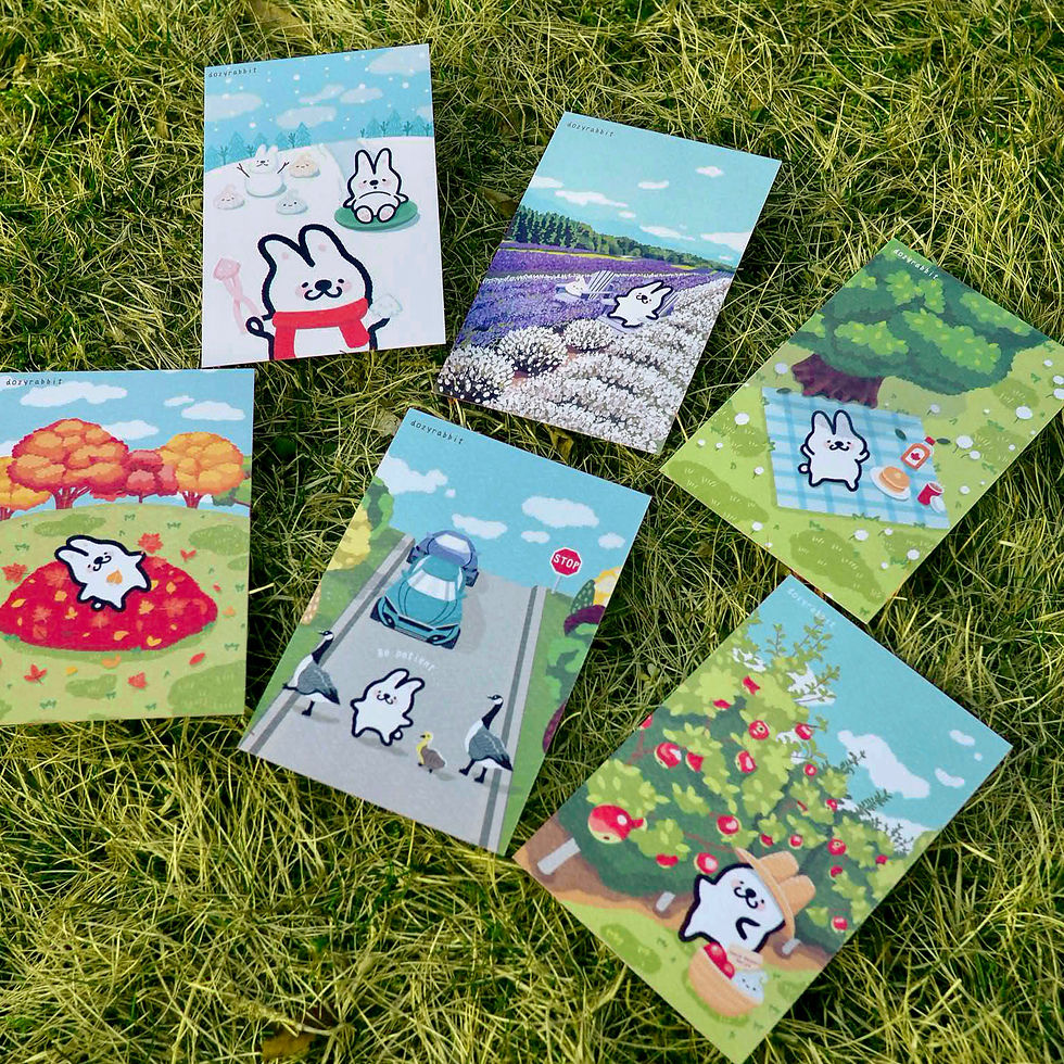 Miniature : Ensemble de cartes postales « Dozy au Canada » (ensemble de 6)