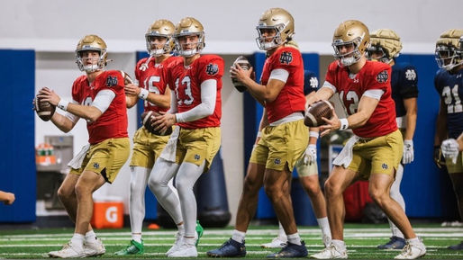 Notre Dame QBs at Spring Practice