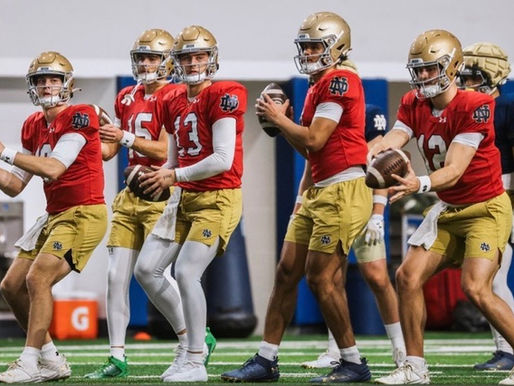 Notre Dame QBs at Spring Practice