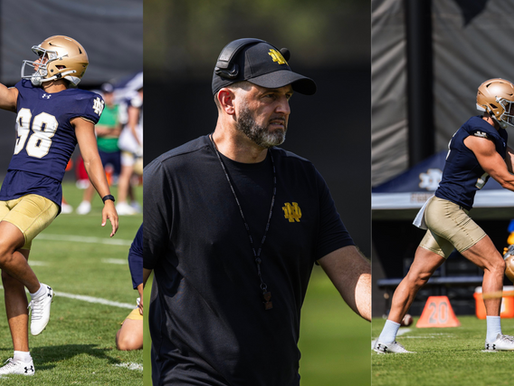 Noah Burnette, Marty Biagi, and James Rendell at fall camp.