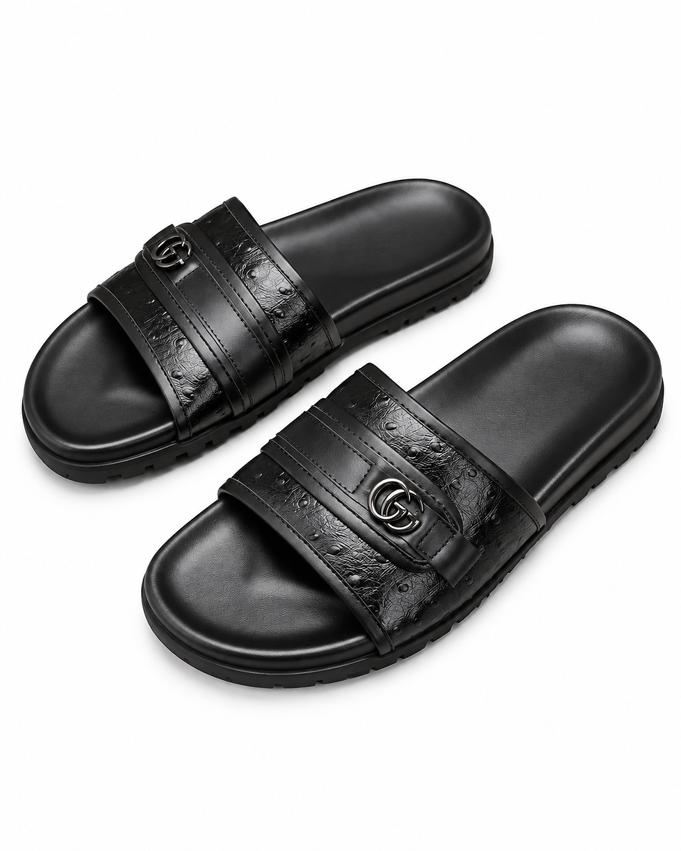 Thumbnail: Gucci GG Emblem Slides – Black