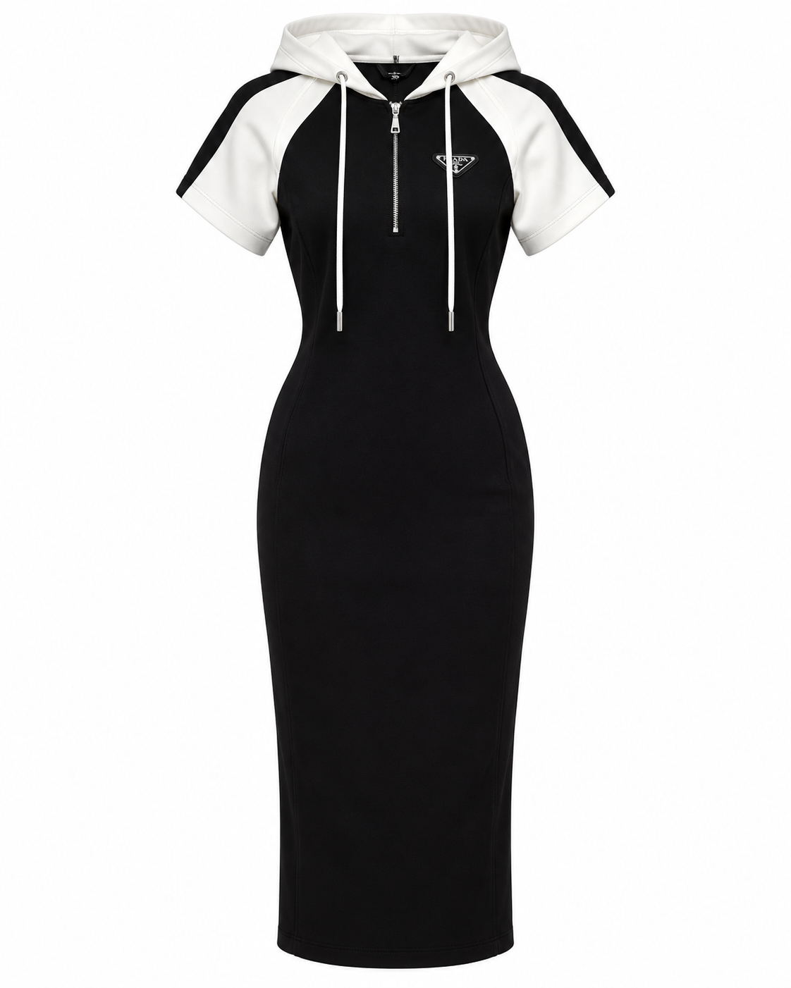 Prada Hooded Dress – Black and White