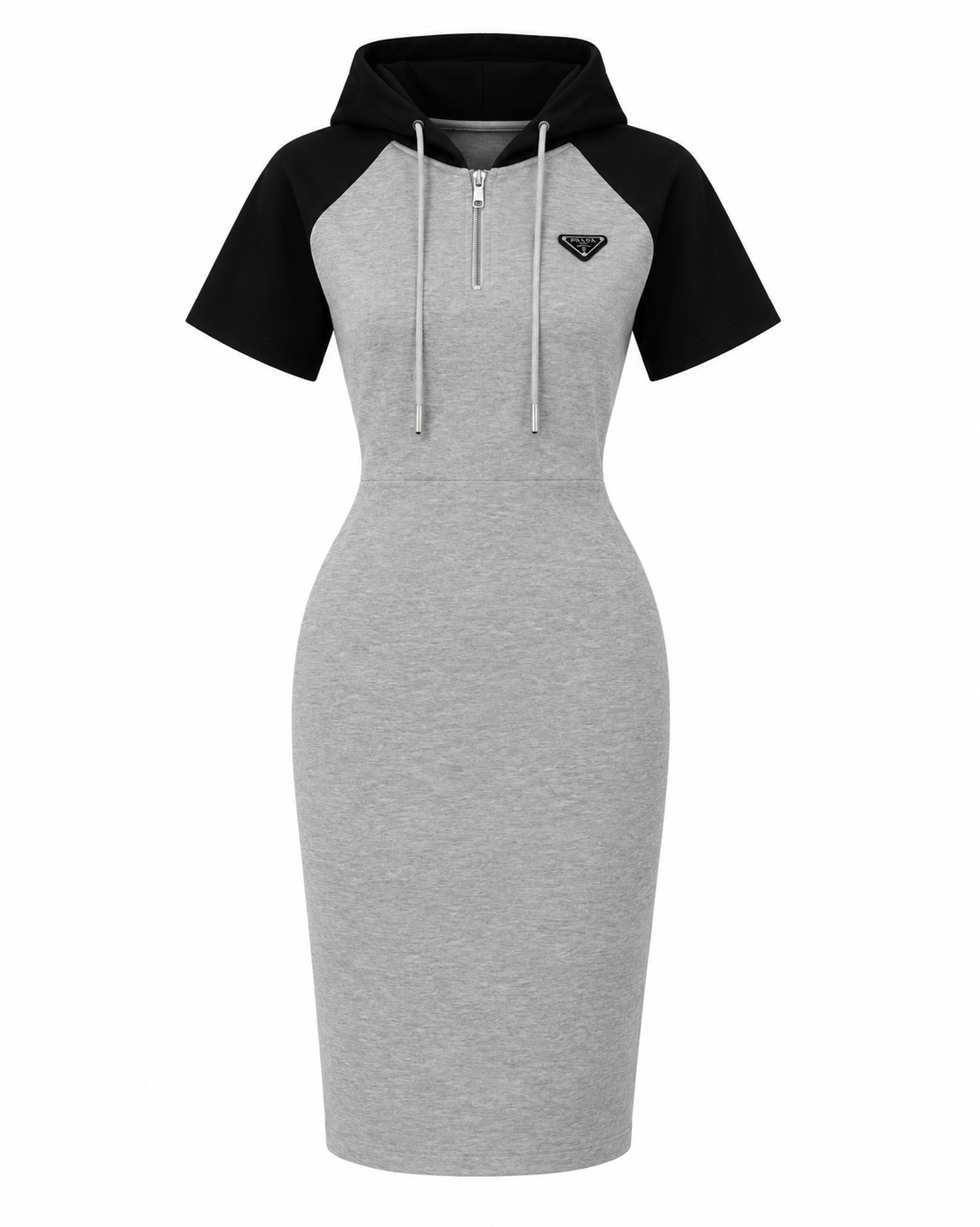 Prada Hooded Dress – Grey and Black