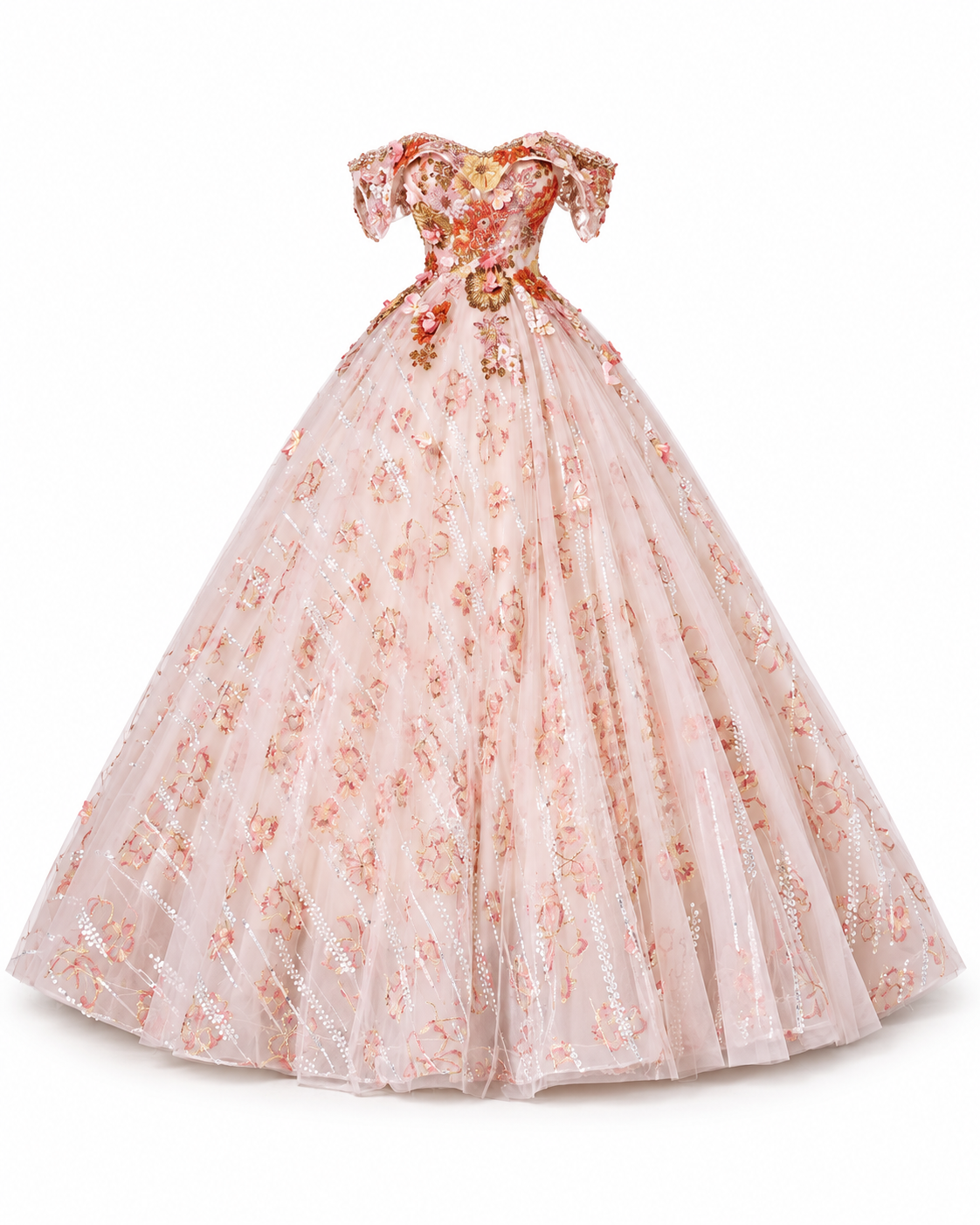 Blush Royal Bloom Ball Gown