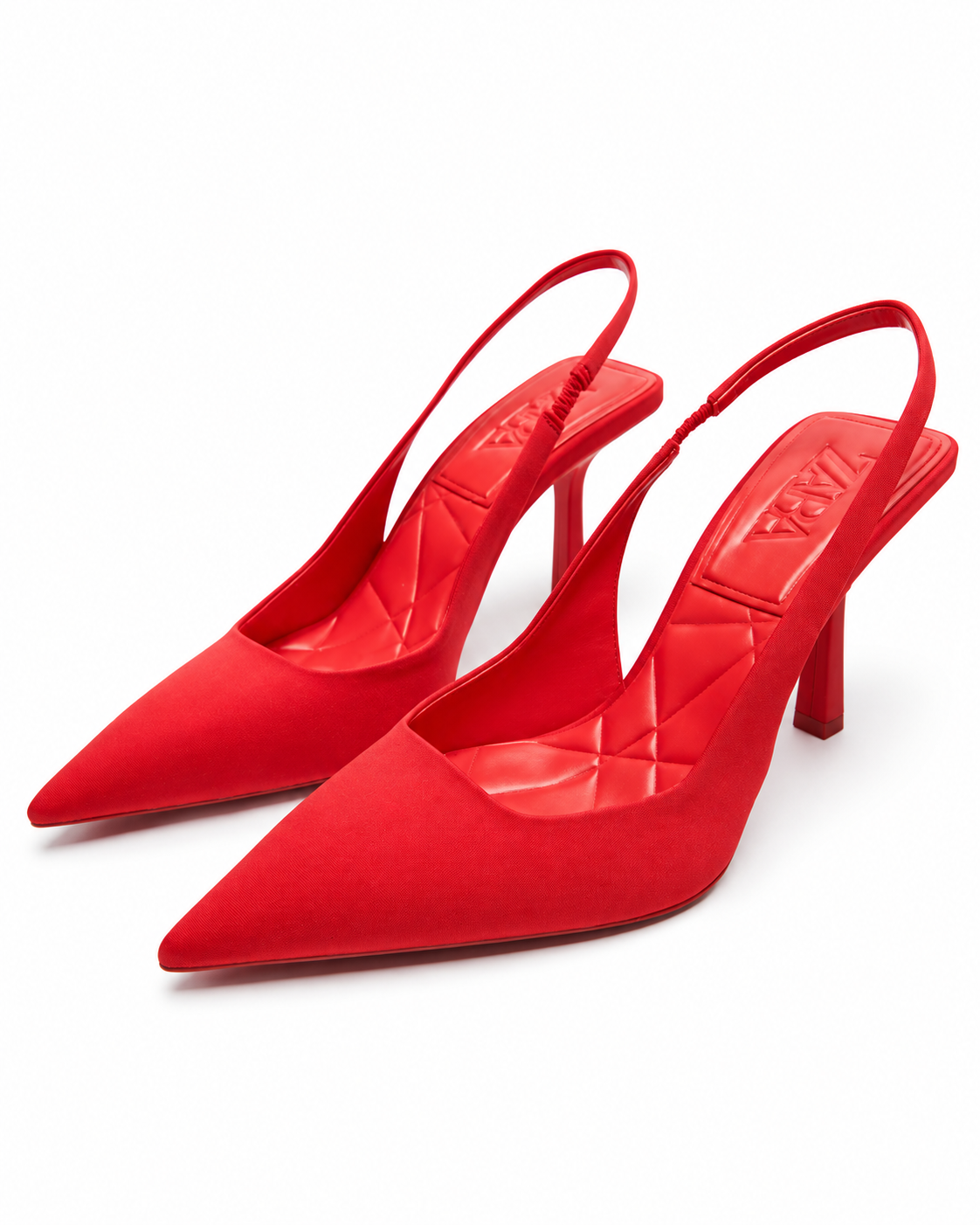 Zara Pointed-Toe Slingbacks – Red