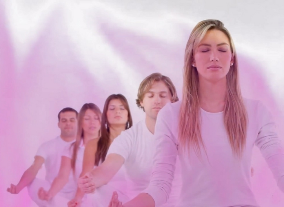A violet flame meditation group