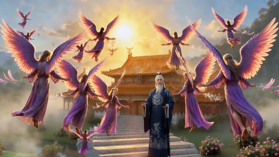 The Master Eriel has many purple-flame angels in his command