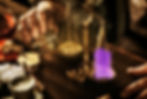 An alchemist working with both gold and the violet flame