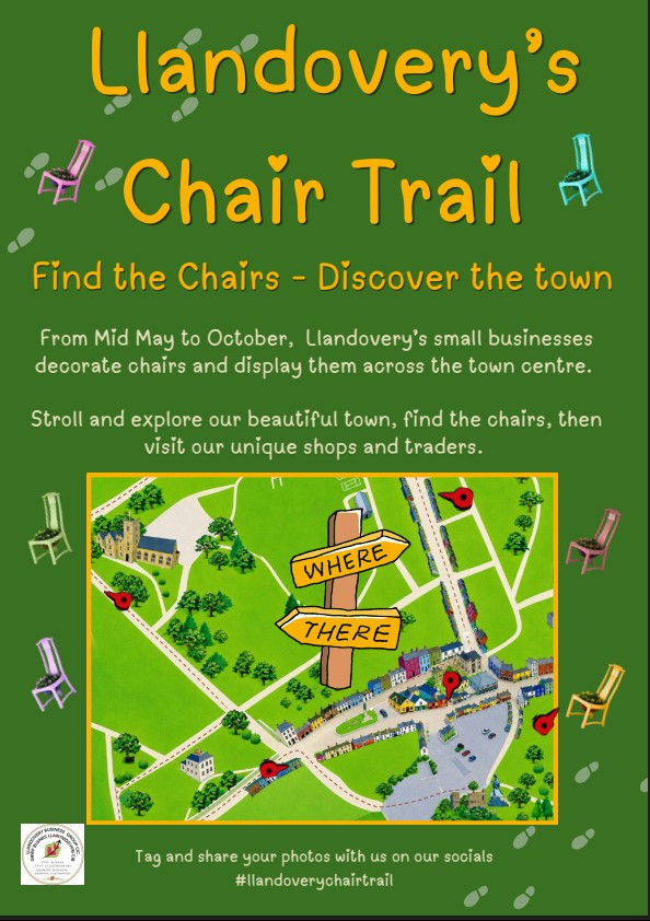 Llandovery’s Chair Trail & Spot the Odd Thing in the Window!