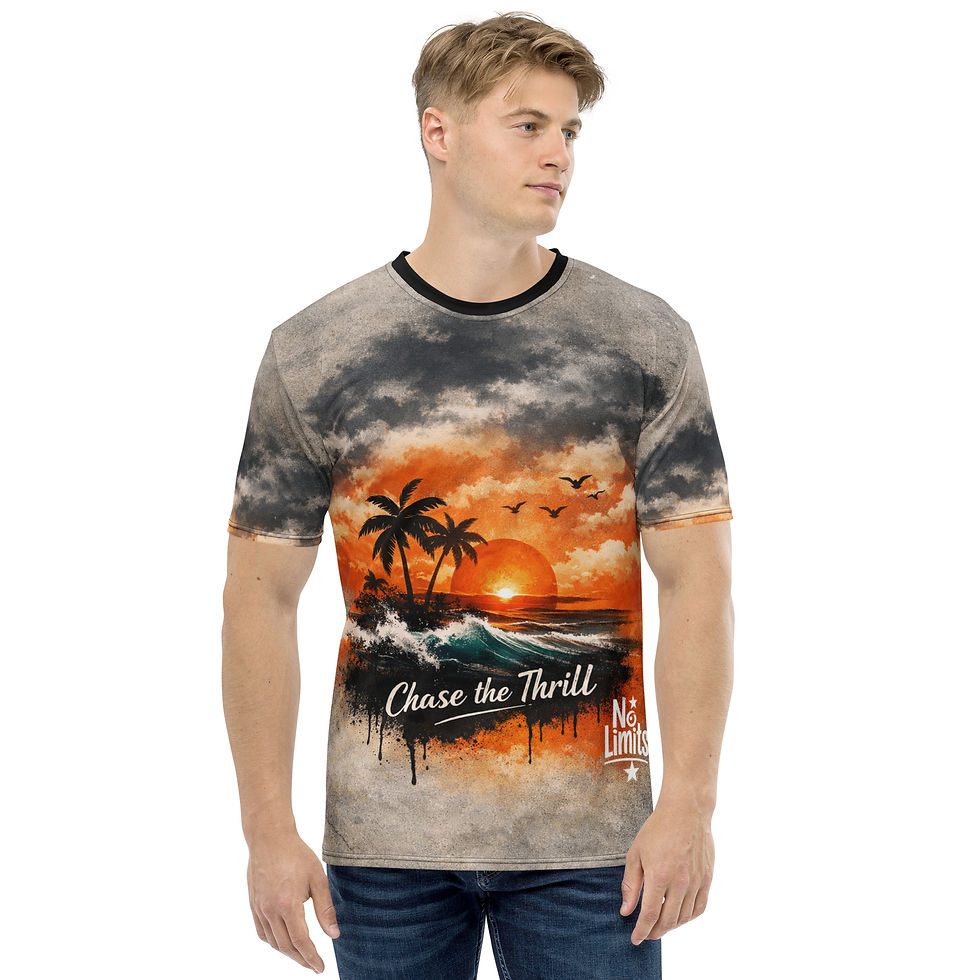 Thumbnail: Chase the Thrill Men's t-shirt Black