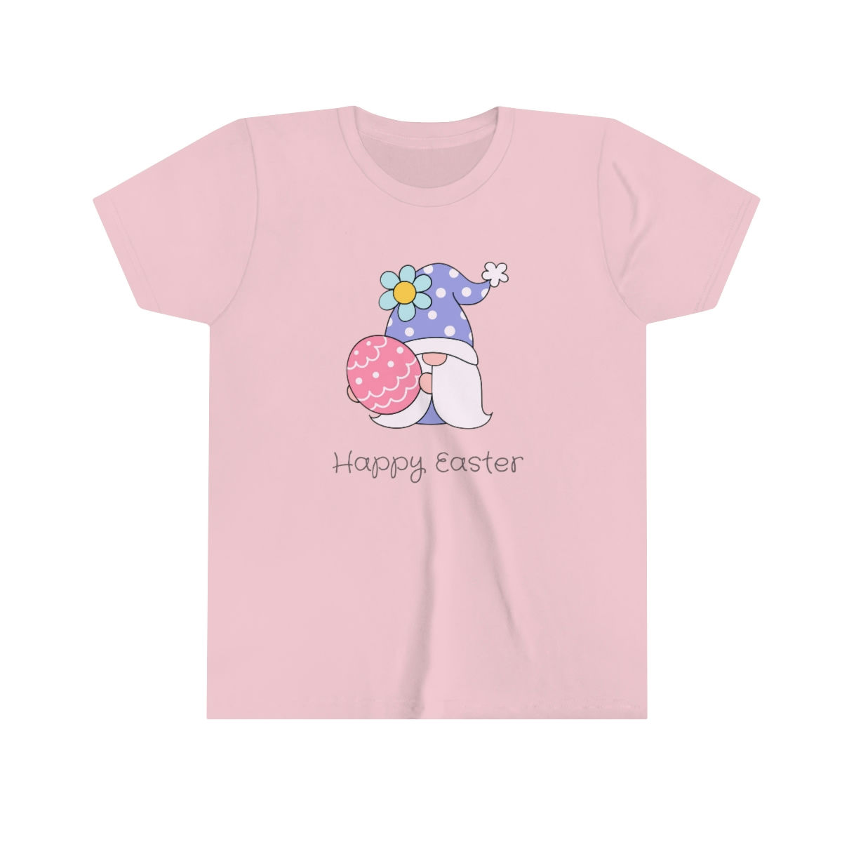 Happy Easter Gnome Youth Short Sleeve Tee
