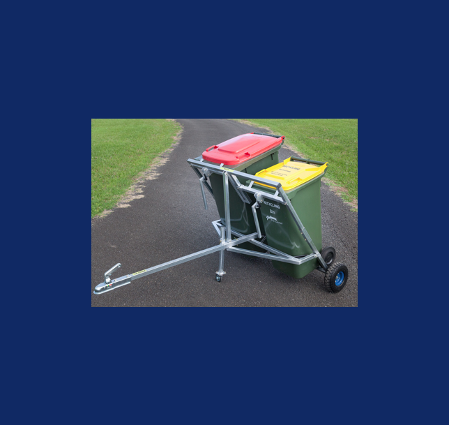 Garden Garden & Patio hitch Wheelie Tow Bin Carrier Single Tow Rubbish