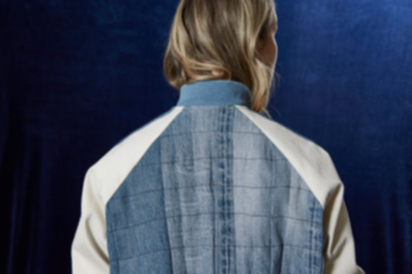Recycled jeans - Pleated back jacket