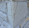 Cracked stone veneer needing repair