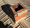 Chimney built without a crown allowing water to enter the chimney interior