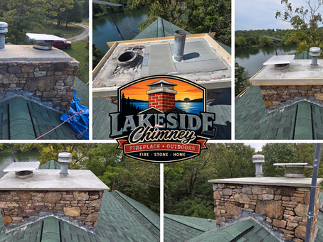 Picture collage chimney crown repair step by step in rogers arkansas