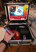 Technician performing a professional ChimScan camera inspection using specialized chimney inspection equipment.