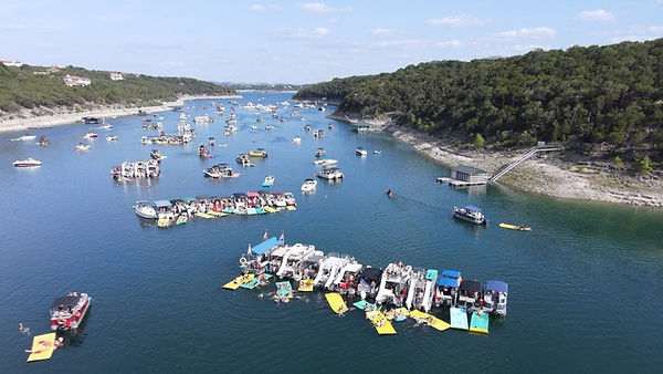 Drone view of Lake Travis