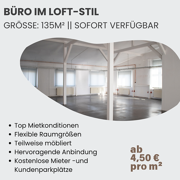Großzügiges Loft-Büro mit 135 m² in der Graziella Gewerbeimmobilie – ideal für Unternehmen in Chemnitz und Umgebung
