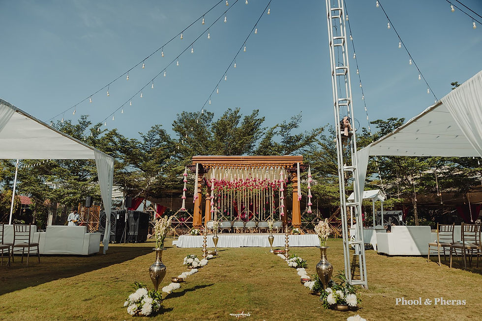 Beautiful wedding celebration at Aadya Farms, Bangalore