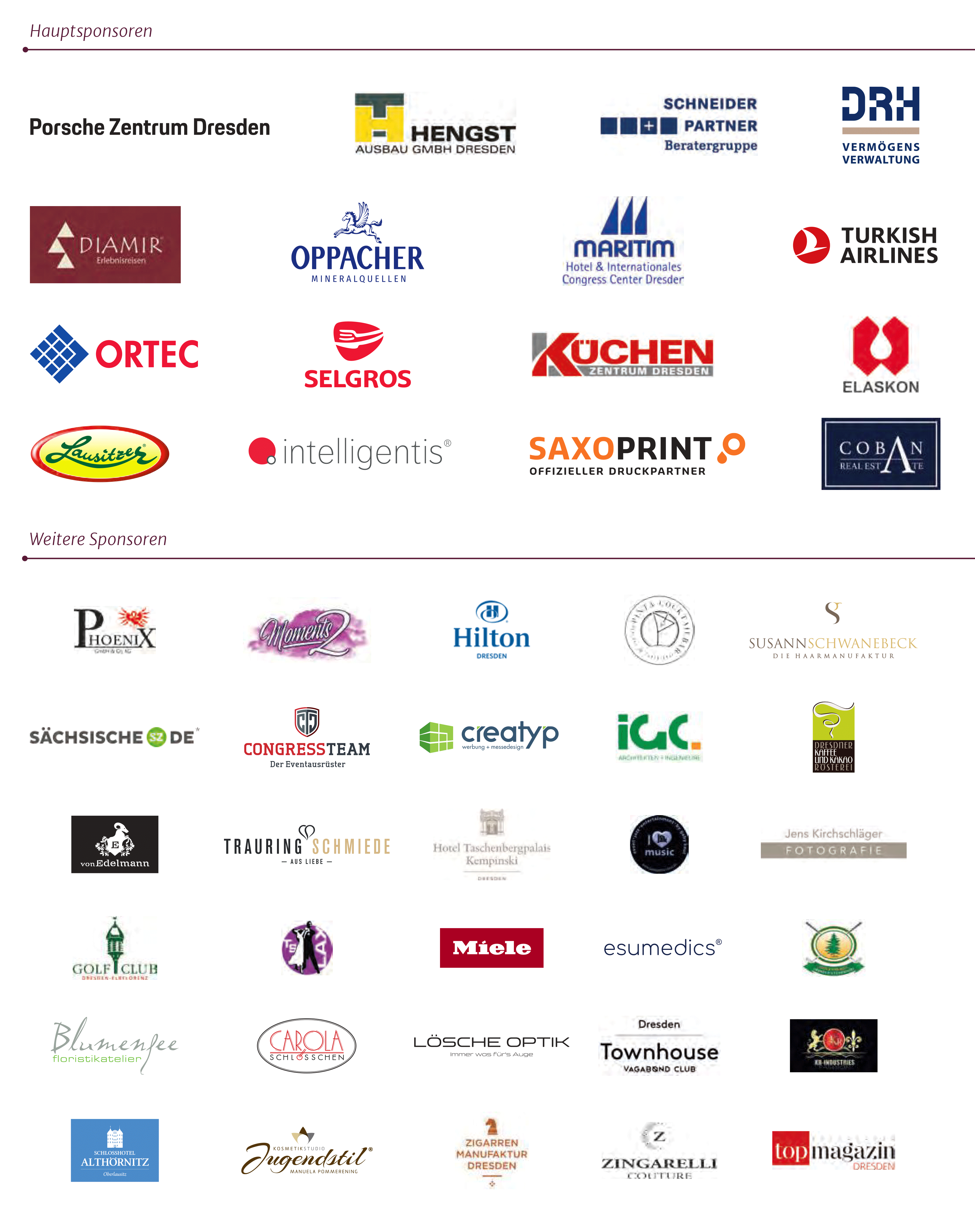 Sponsoren Logos - Danke