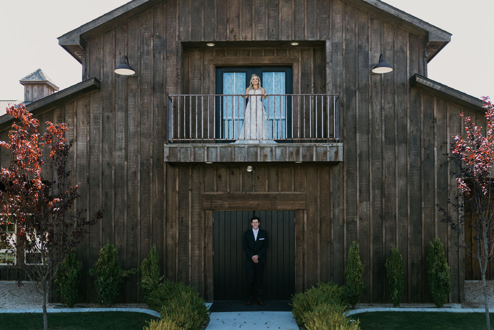 Bride and groom before wedding