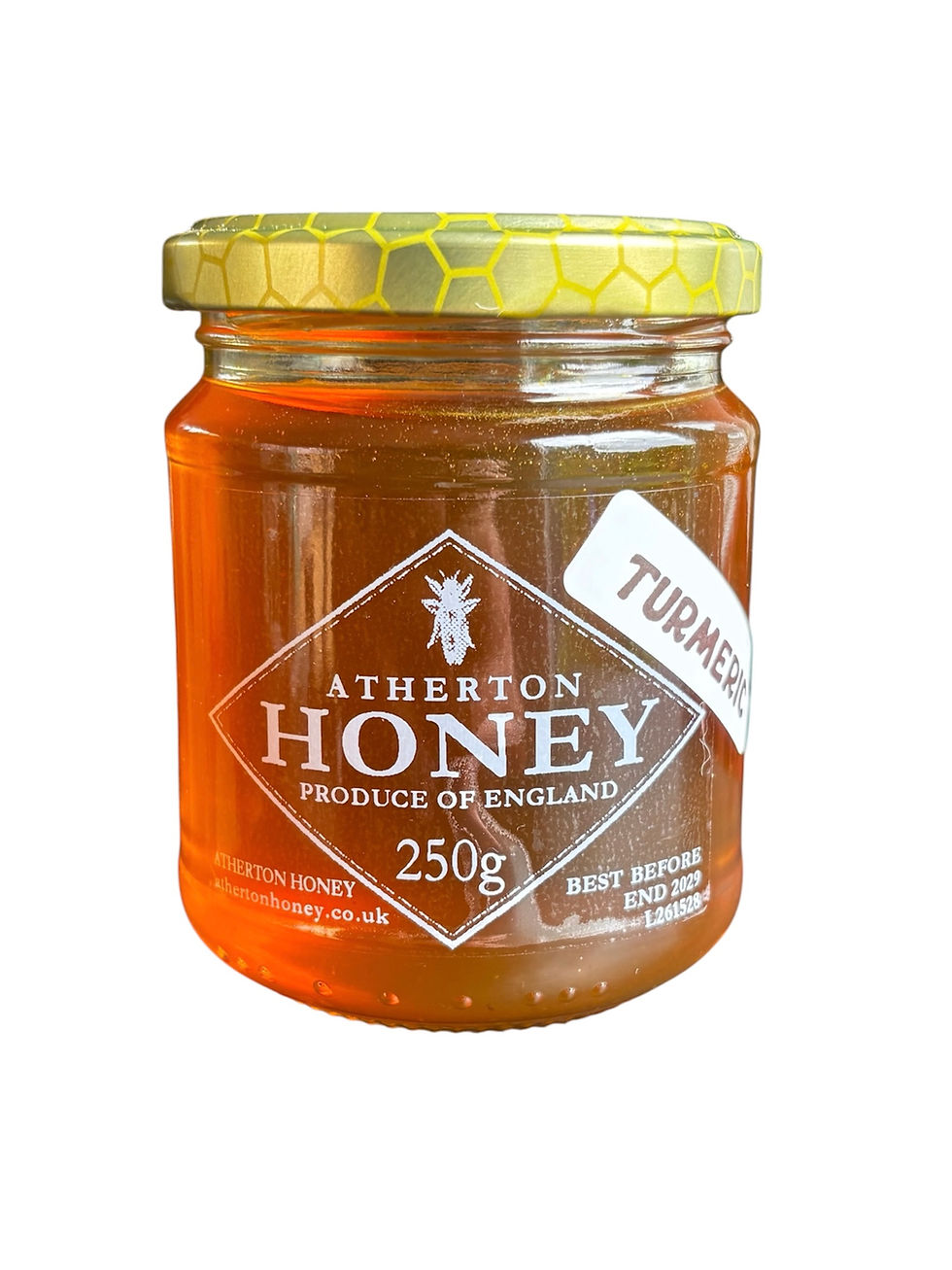 Turmeric Honey in a glass jar with lid