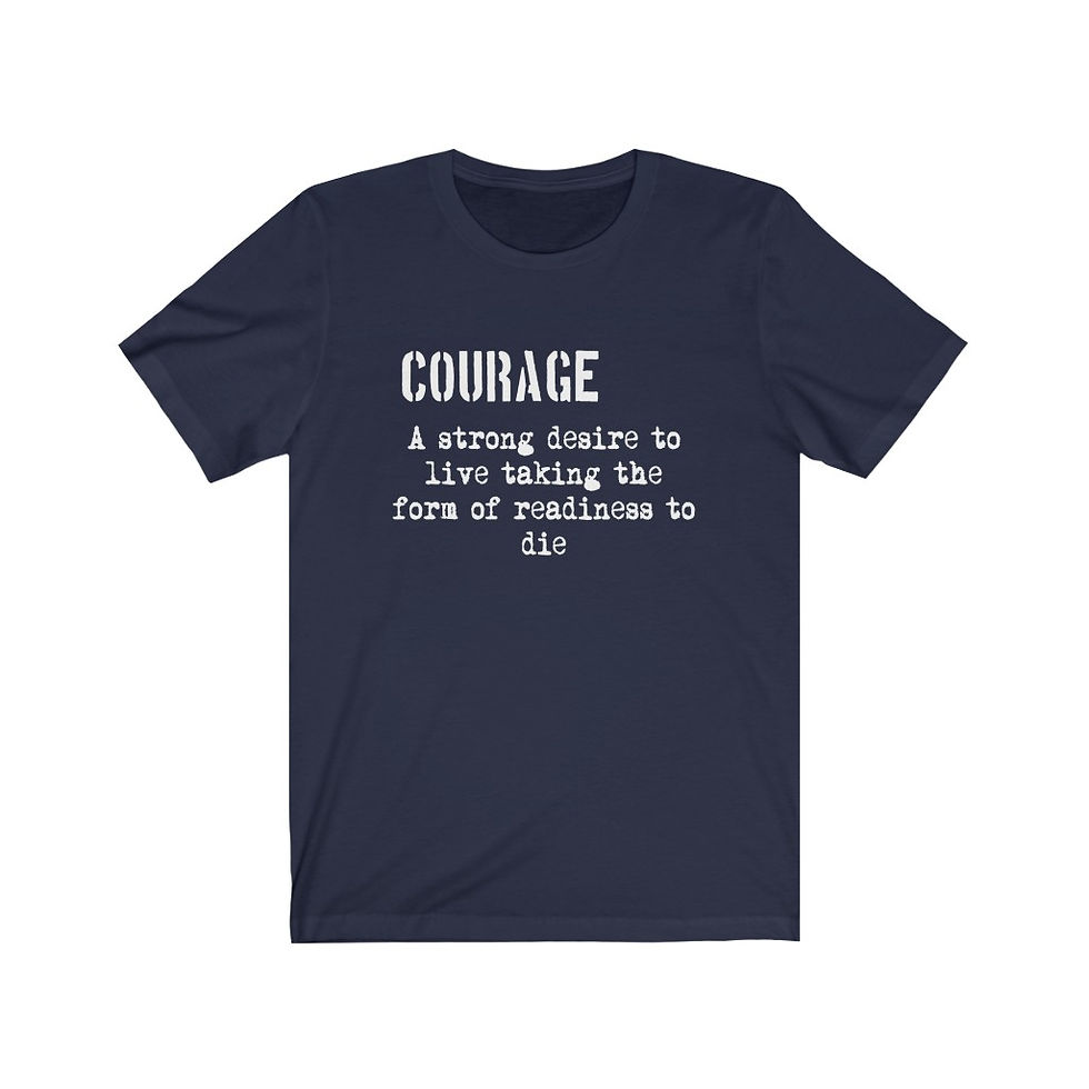 Thumbnail: COURAGE a strong desire to live taking the form of readiness to die 