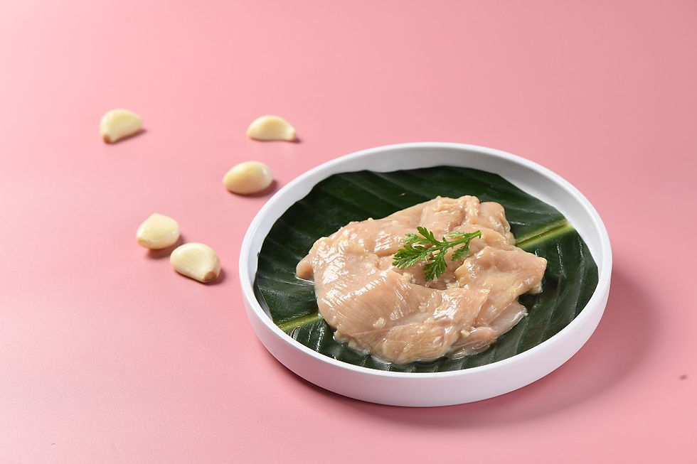 garlic flavored chicken slices