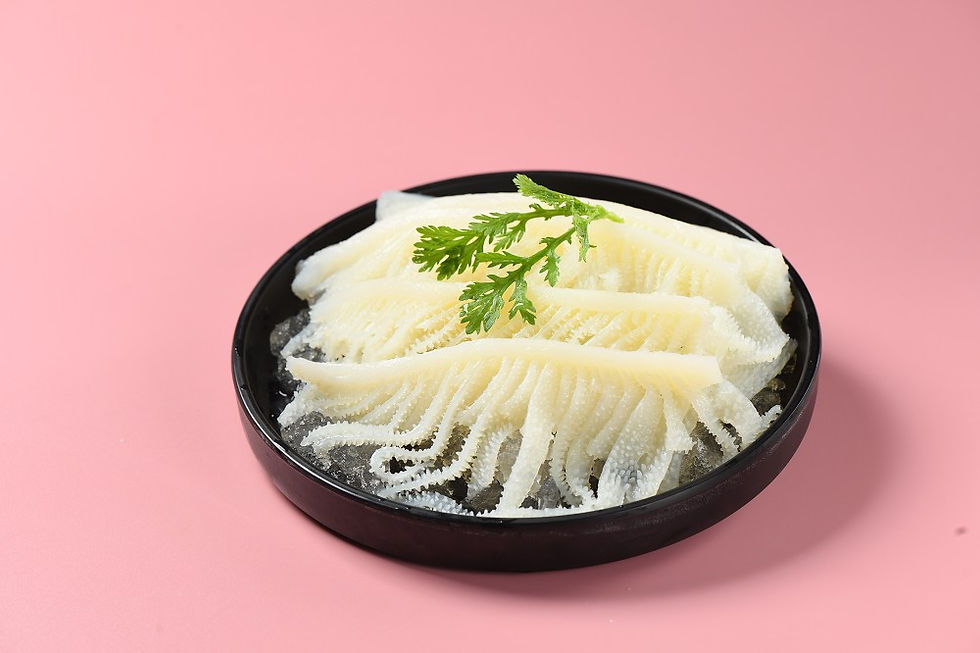 beef tripe slices (raw)