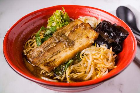 Delicious ramen with pork belly